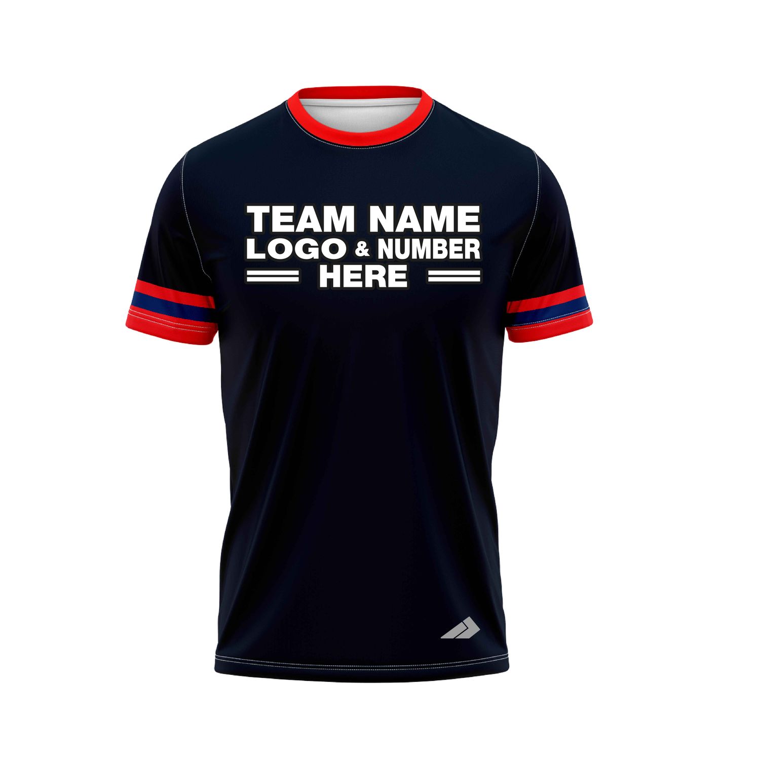 Custom Fully Sublimated Elegant Nine Pattern Dark Blue Red Performance Baseball Softball Jersey 25109