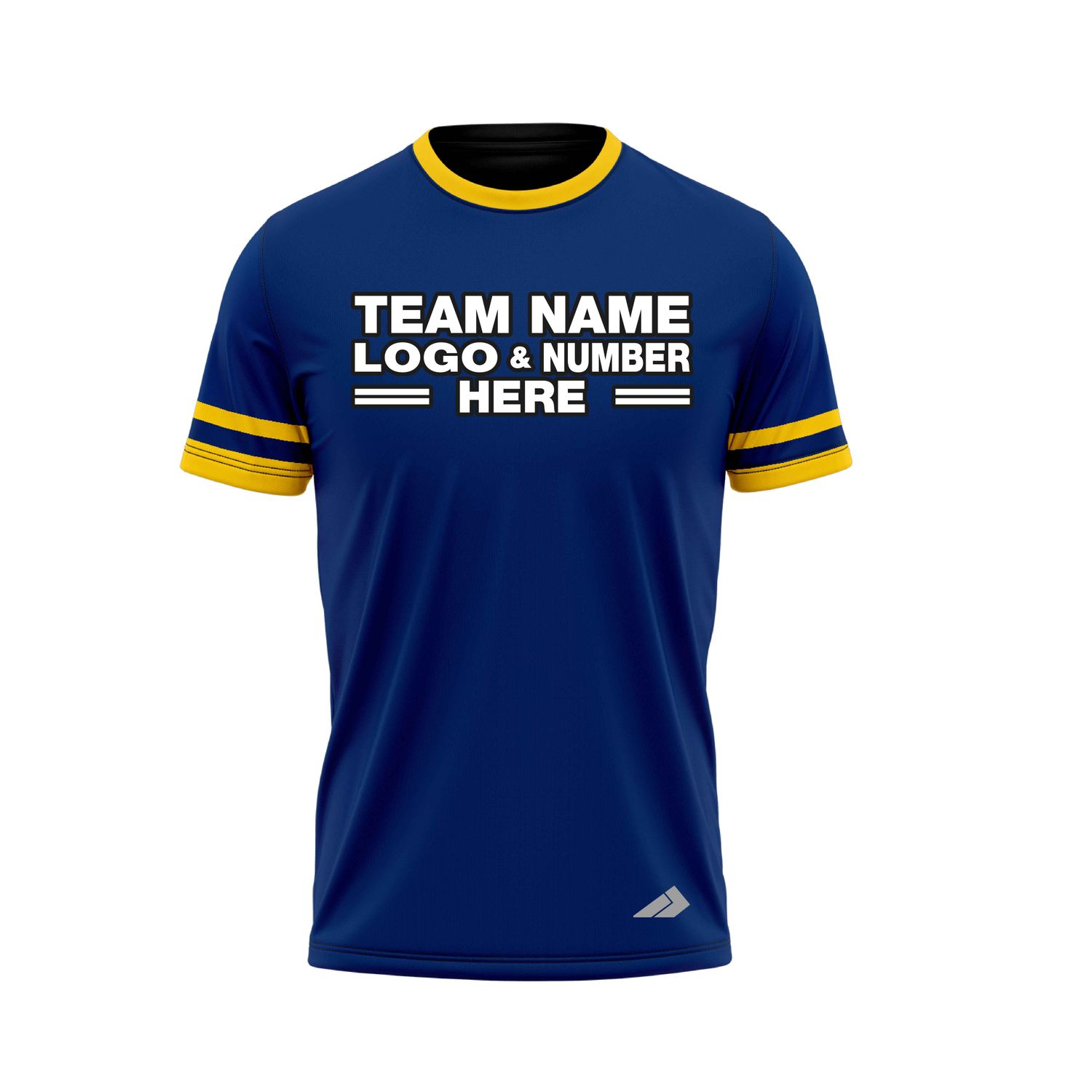 Custom Fully Sublimated Elegant Ten Pattern Blue Yellow Performance Baseball Softball Jersey 25110
