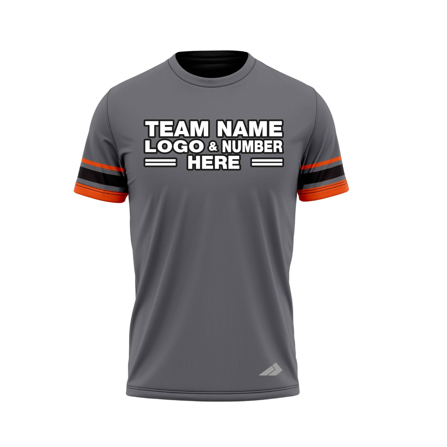 Custom Fully Sublimated Solid Nine Pattern Gray Orange Performance Baseball Softball Jersey 25111