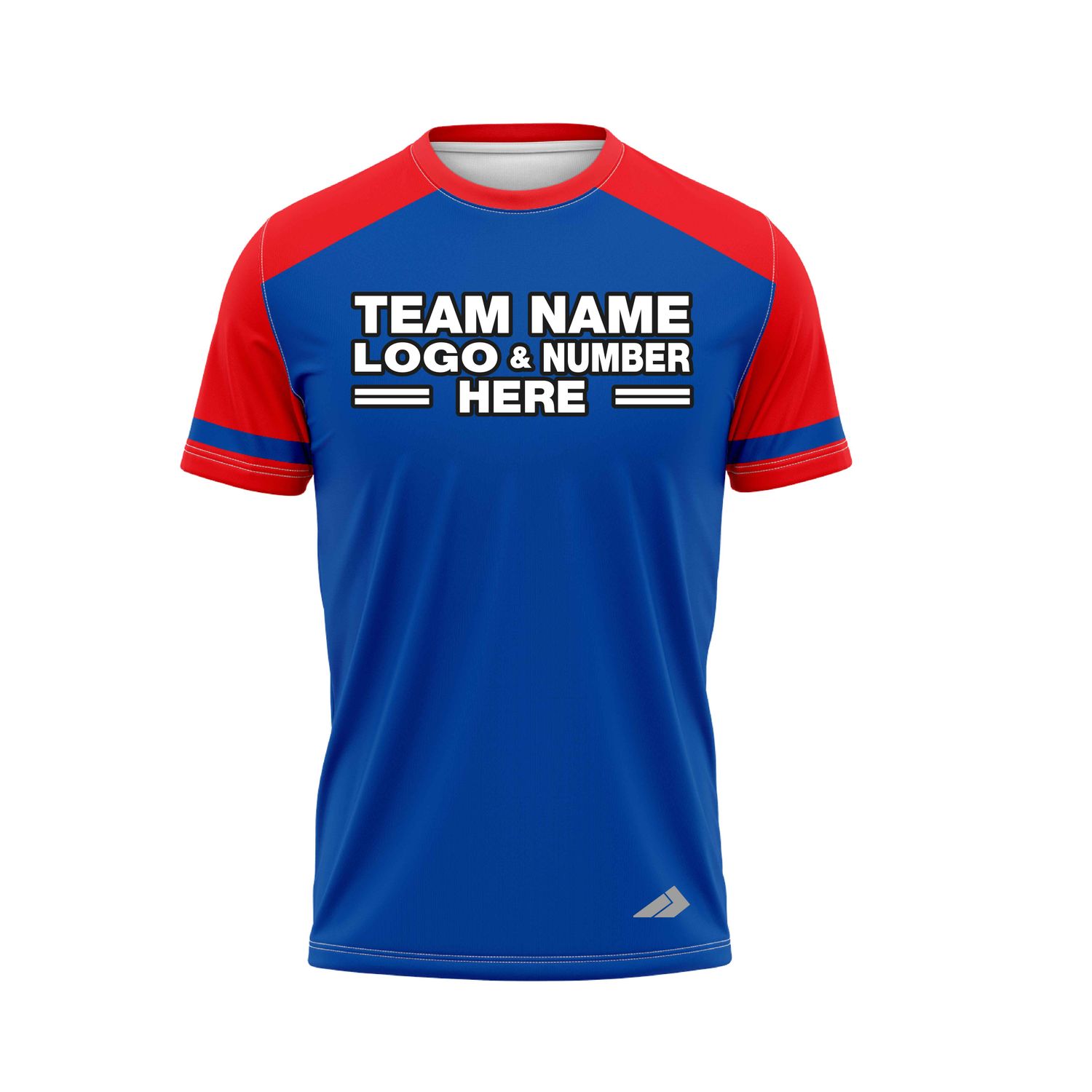 Custom Fully Sublimated Radiant Six Pattern Blue Red Performance Baseball Softball Jersey 25123