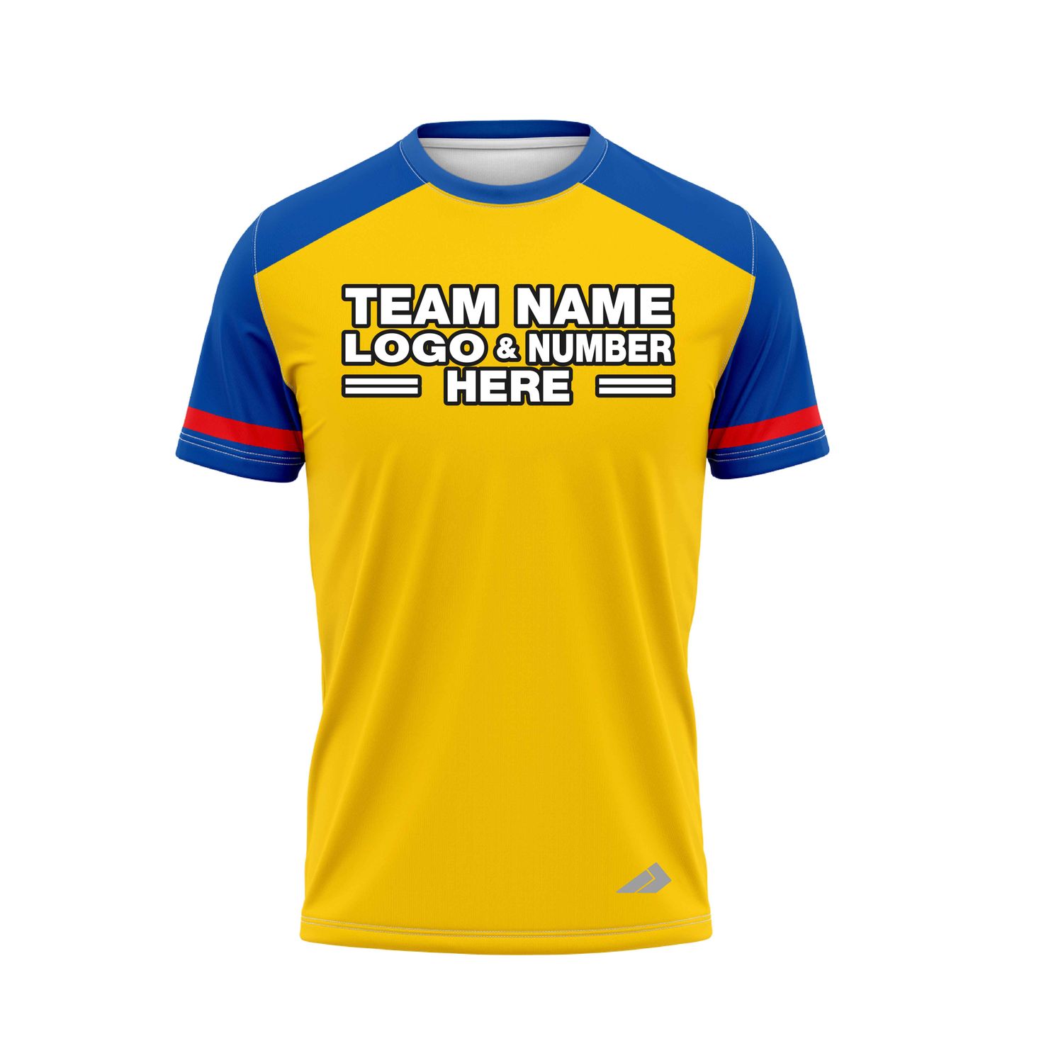 Custom Fully Sublimated Radiant Eight Pattern Yellow Blue Red Performance Baseball Softball Jersey 25125