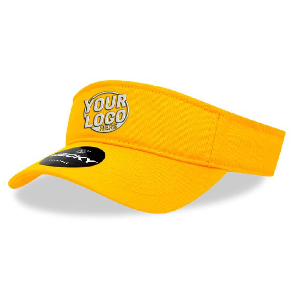 962 Polo Sun 3 Panel Mid Profile Structured Curve Gold Visor 00604