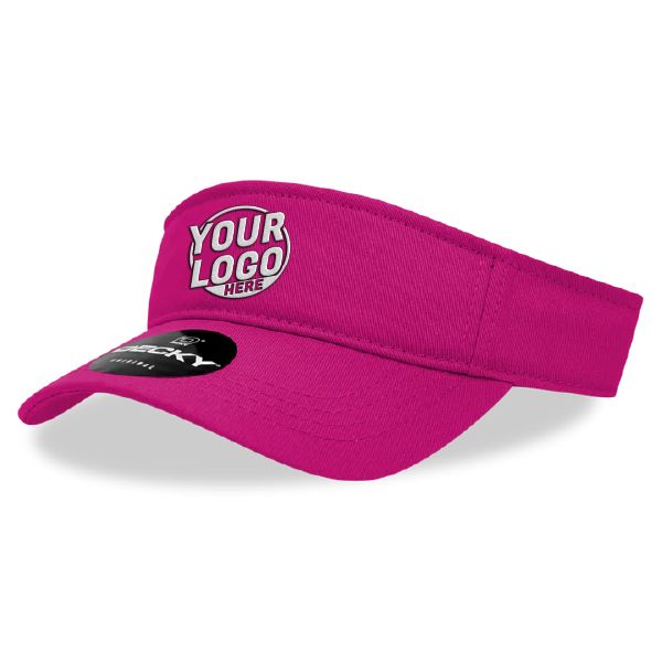 962 Polo Sun 3 Panel Mid Profile Structured Curve Hot Pink Visor 00608