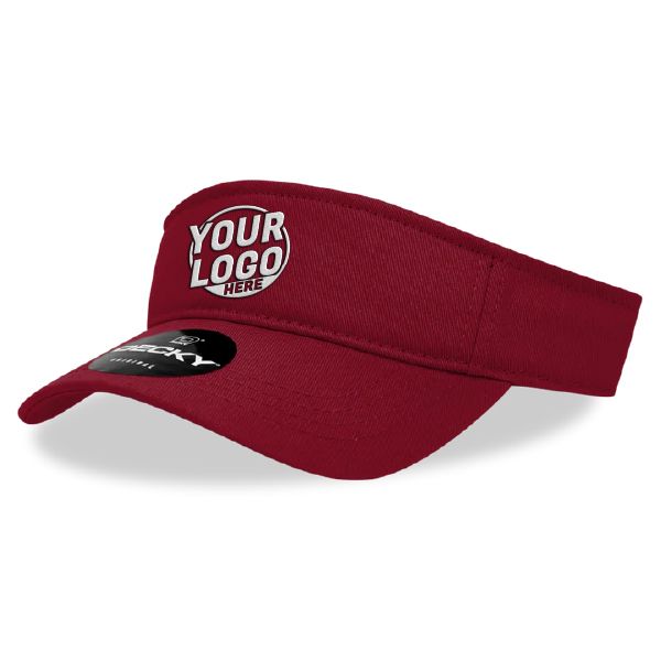 962 Polo Sun 3 Panel Mid Profile Structured Curve Maroon Visor 00612