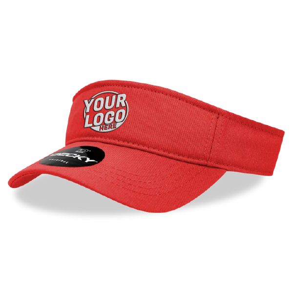 962 Polo Sun 3 Panel Mid Profile Structured Curve Red Visor 00624