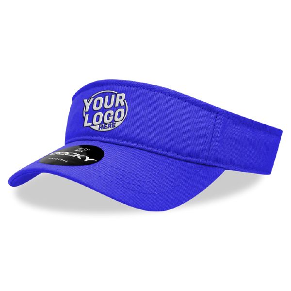 962 Polo Sun 3 Panel Mid Profile Structured Curve Royal Blue Visor 00626