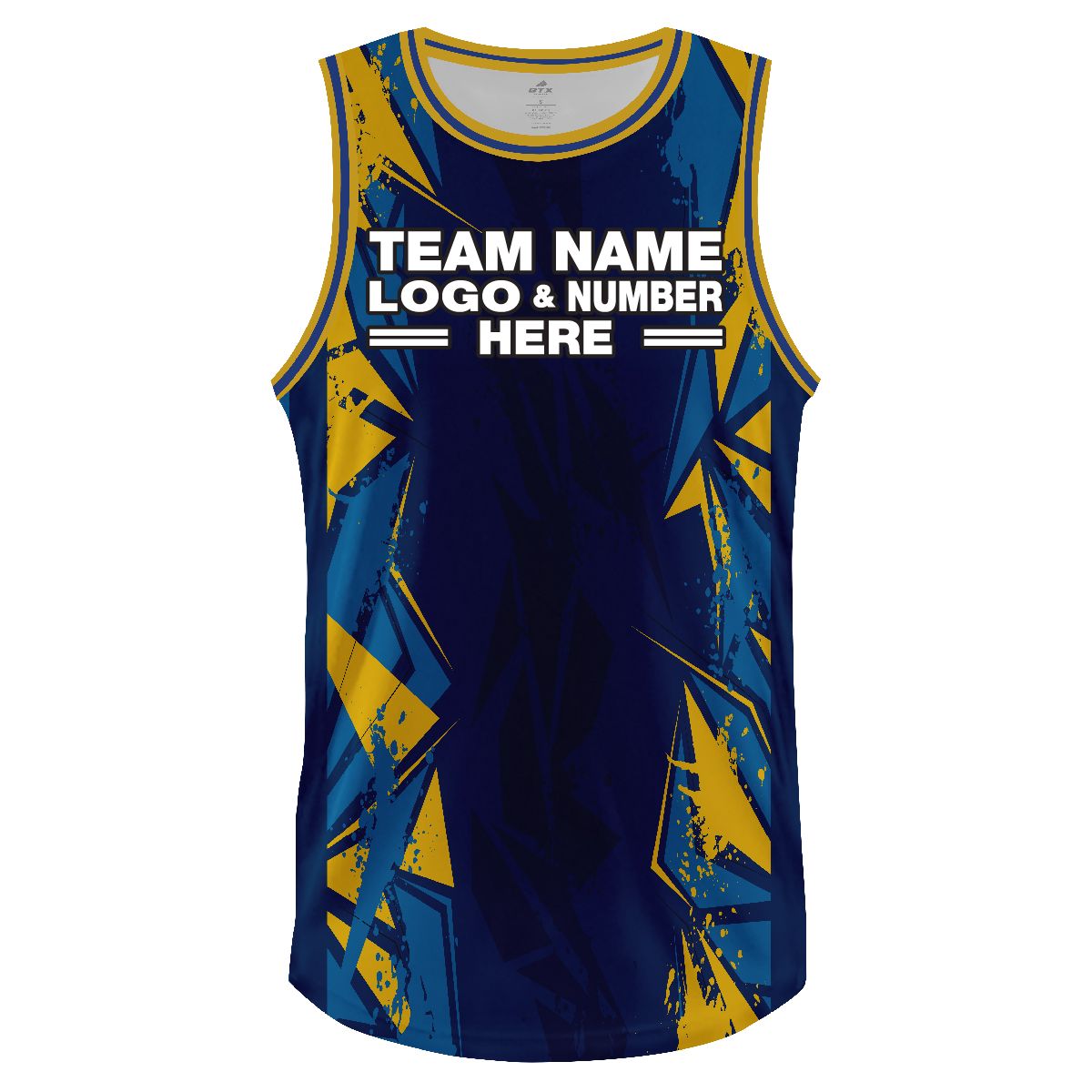 Custom Fully Sublimated Power Ranger Pattern Dark Blue Yellow Performance Basketball Uniform Jersey 5357