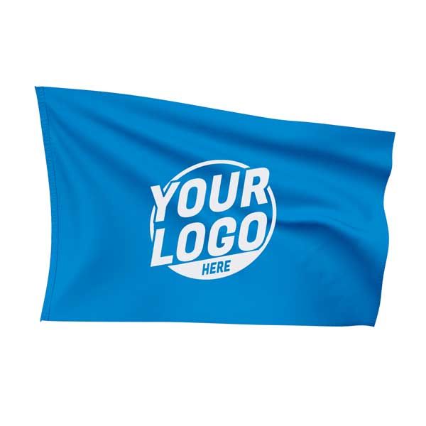 Custom Fully Sublimated Solid I6 Pattern Sky Blue Cloud Flag 5643