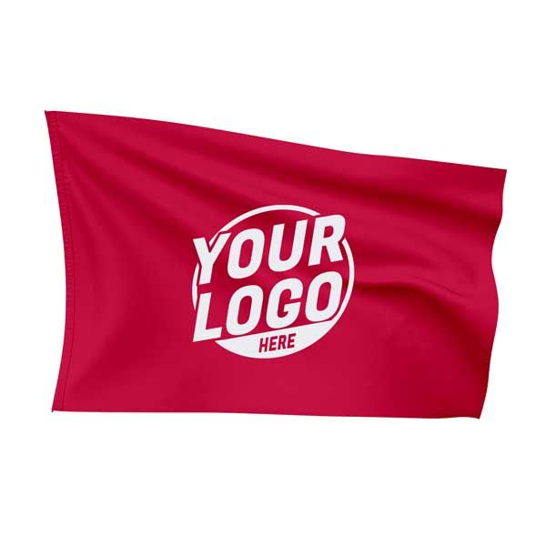 Custom Fully Sublimated Solid E9 Pattern Cherry Red Flag 15675