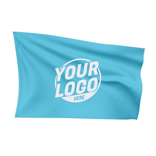 Custom Fully Sublimated Solid I34 Pattern Aqua Blue Flag 15774