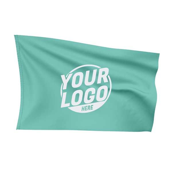 Custom Fully Sublimated Solid S36 Pattern Aqua Green Flag 15972