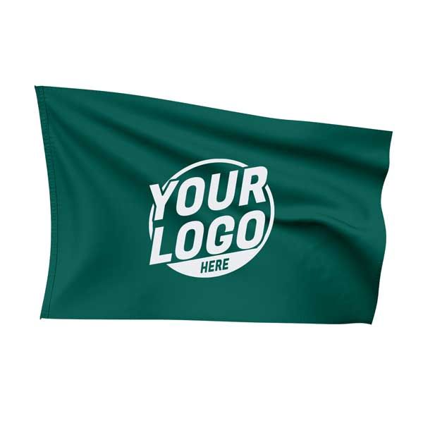 Custom Fully Sublimated Solid S20 Pattern Forest Green Flag 15981