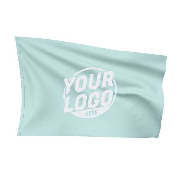 Custom Fully Sublimated Solid J12 Pattern Light Aqua Flag 15825