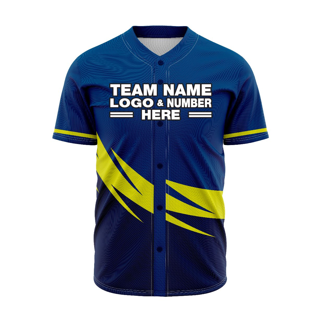 Custom Fully Sublimated Spikes Two Pattern Dark Blue Green Performance Baseball Softball Full Buttons Jersey 16887