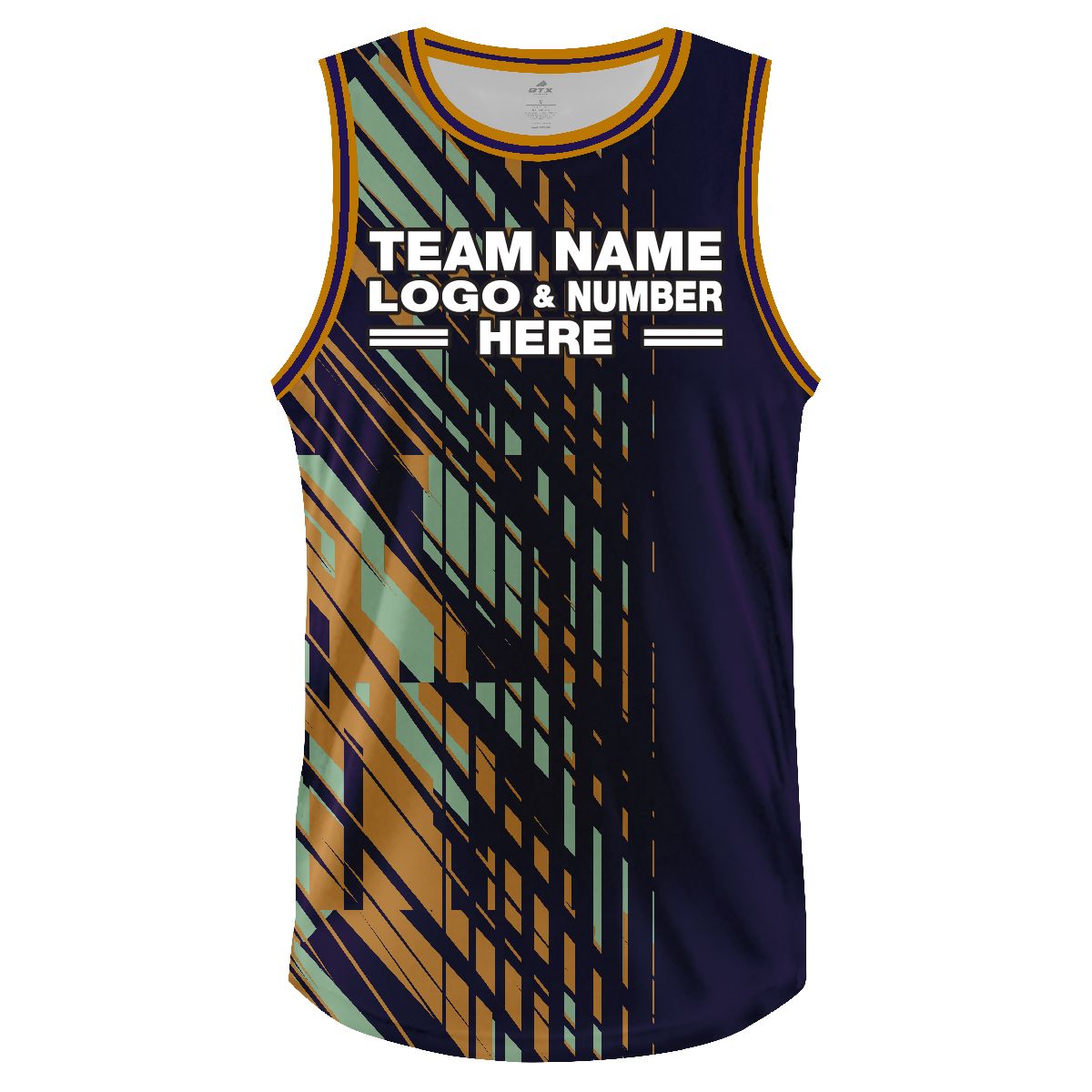 Custom Fully Sublimated Swarm Two Pattern Purple Orange Aqua Performance Basketball Uniform Jersey 18138