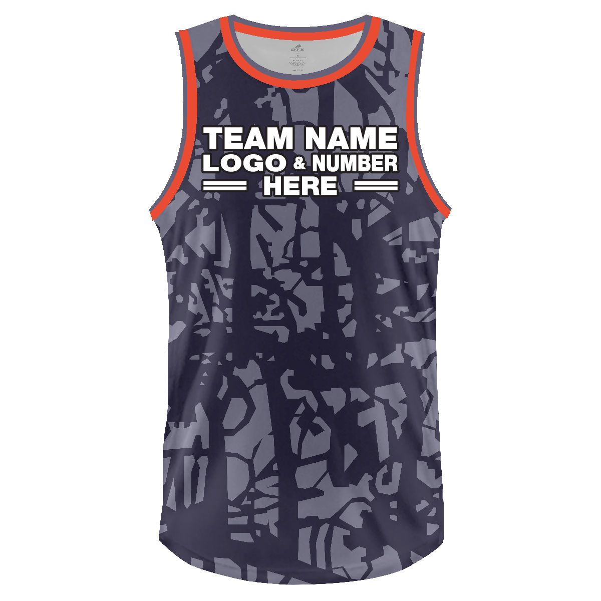 Custom Fully Sublimated Swarm Five Pattern Purple Salmon Performance Basketball Uniform Jersey 18348
