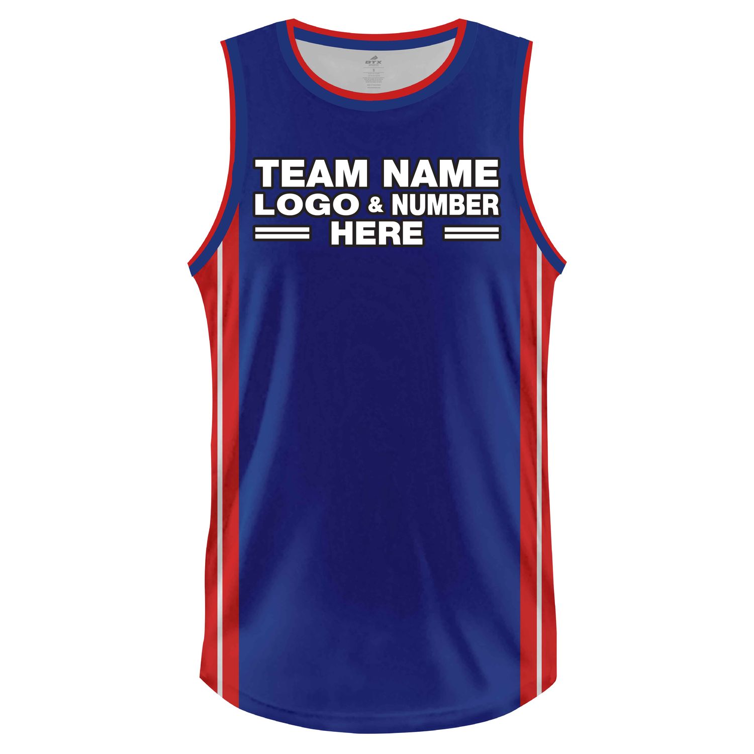 Custom Fully Sublimated Modern Pattern Blue Red Performance Basketball Uniform Jersey 22807