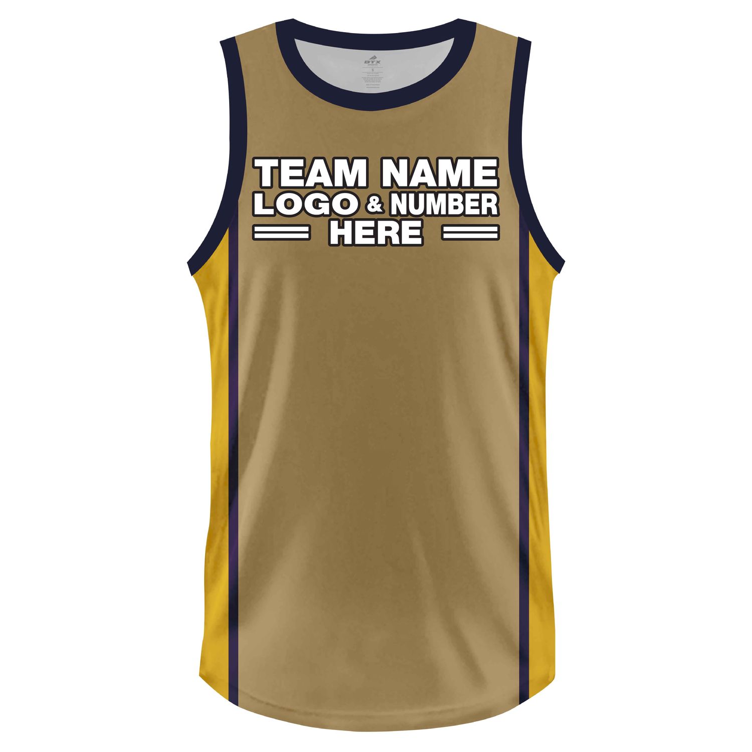 Custom Fully Sublimated Modern Two Pattern Gold Yellow Purple Performance Basketball Uniform Jersey 22817