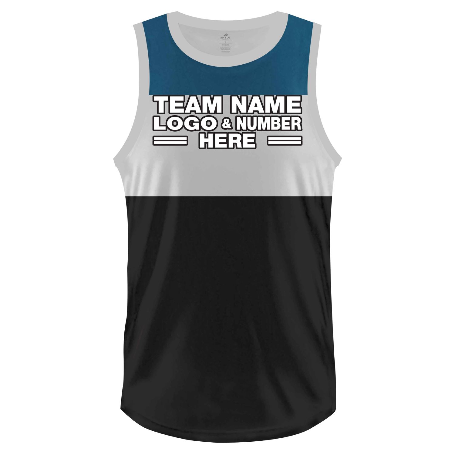 Custom Fully Sublimated 3 Color Pattern Black White Teal Performance Basketball Uniform Jersey 22997