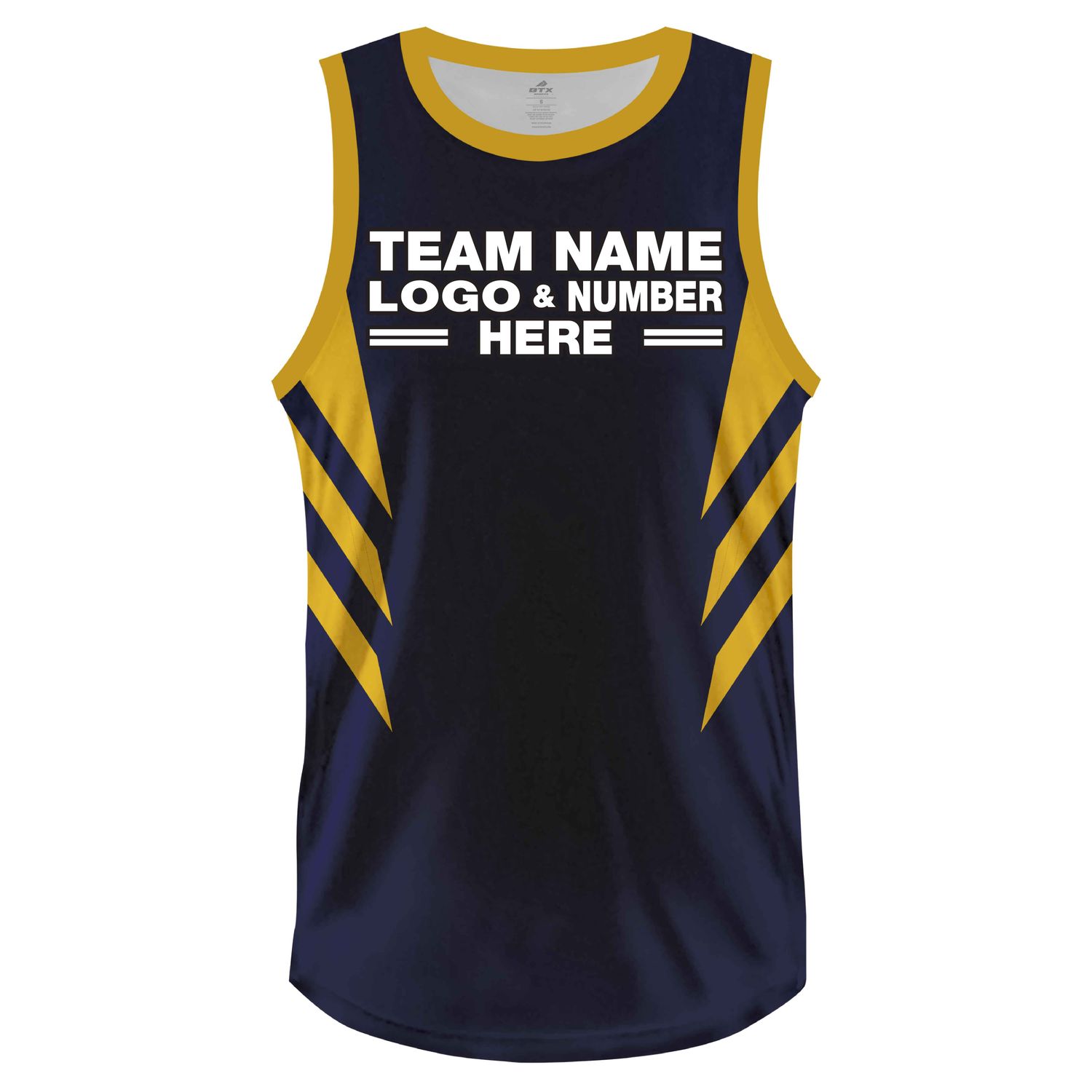 Custom Fully Sublimated Lane Pattern Dark Blue Yellow Performance Basketball Uniform Jersey 23127