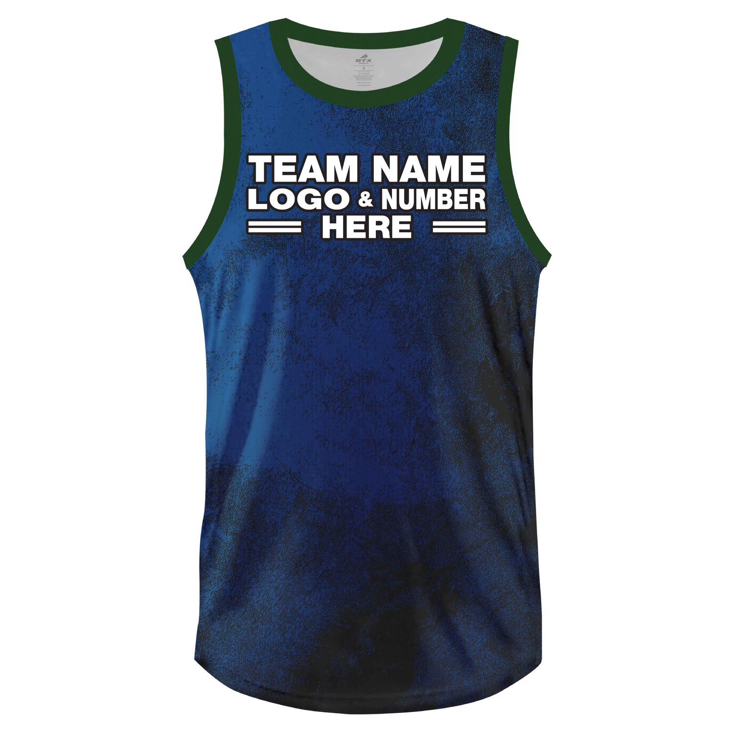 Custom Fully Sublimated Brushes Pattern Dark Blue Green Performance Basketball Uniform Jersey 23137