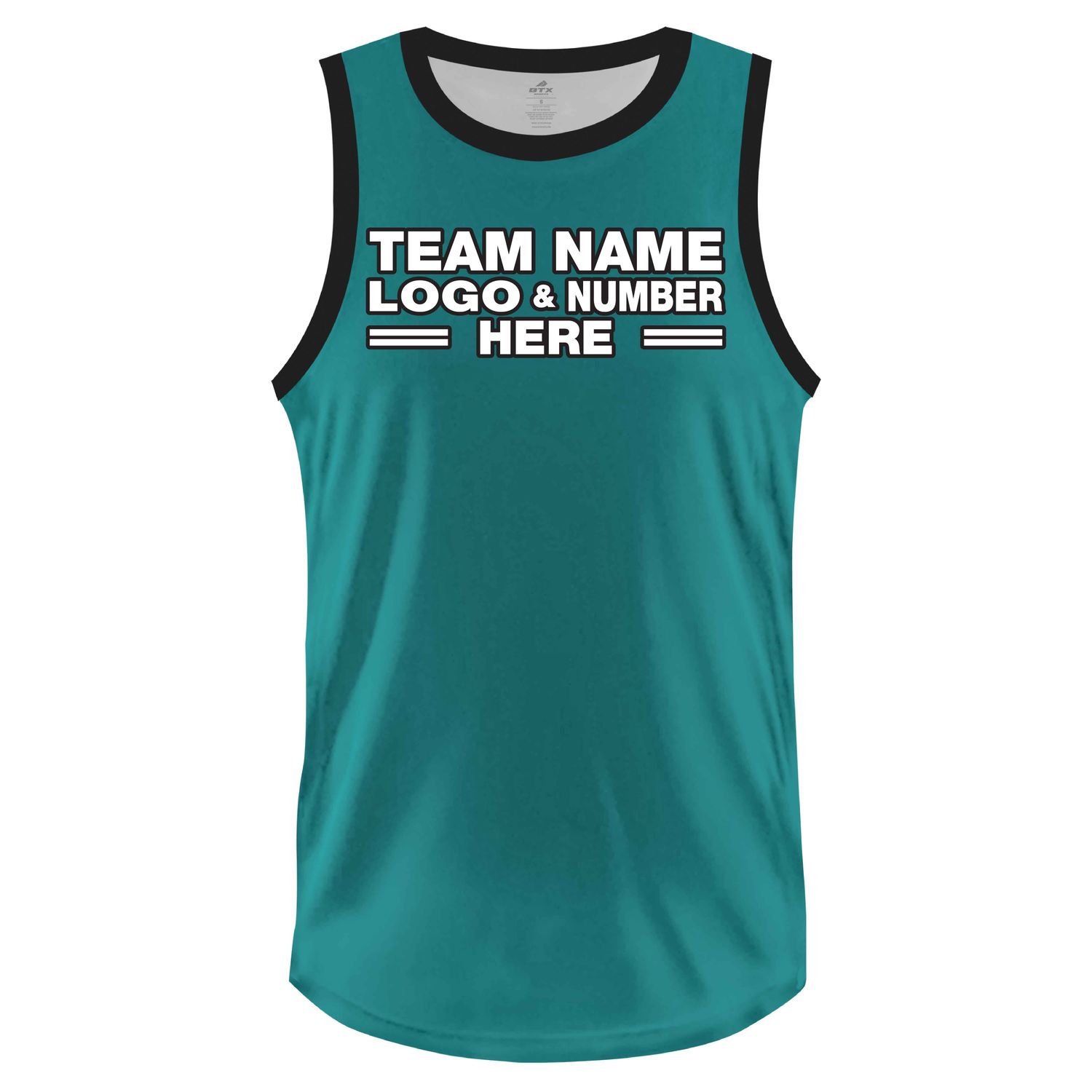 Custom Fully Sublimated Solid Six Pattern Teal Black Performance Basketball Uniform Jersey 23057