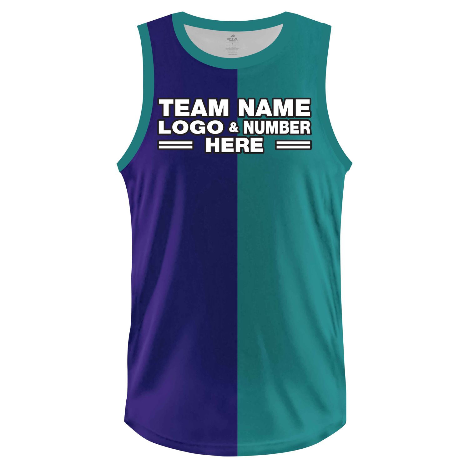 Custom Fully Sublimated Half Pattern Teal Blue Performance Basketball Uniform Jersey 23067