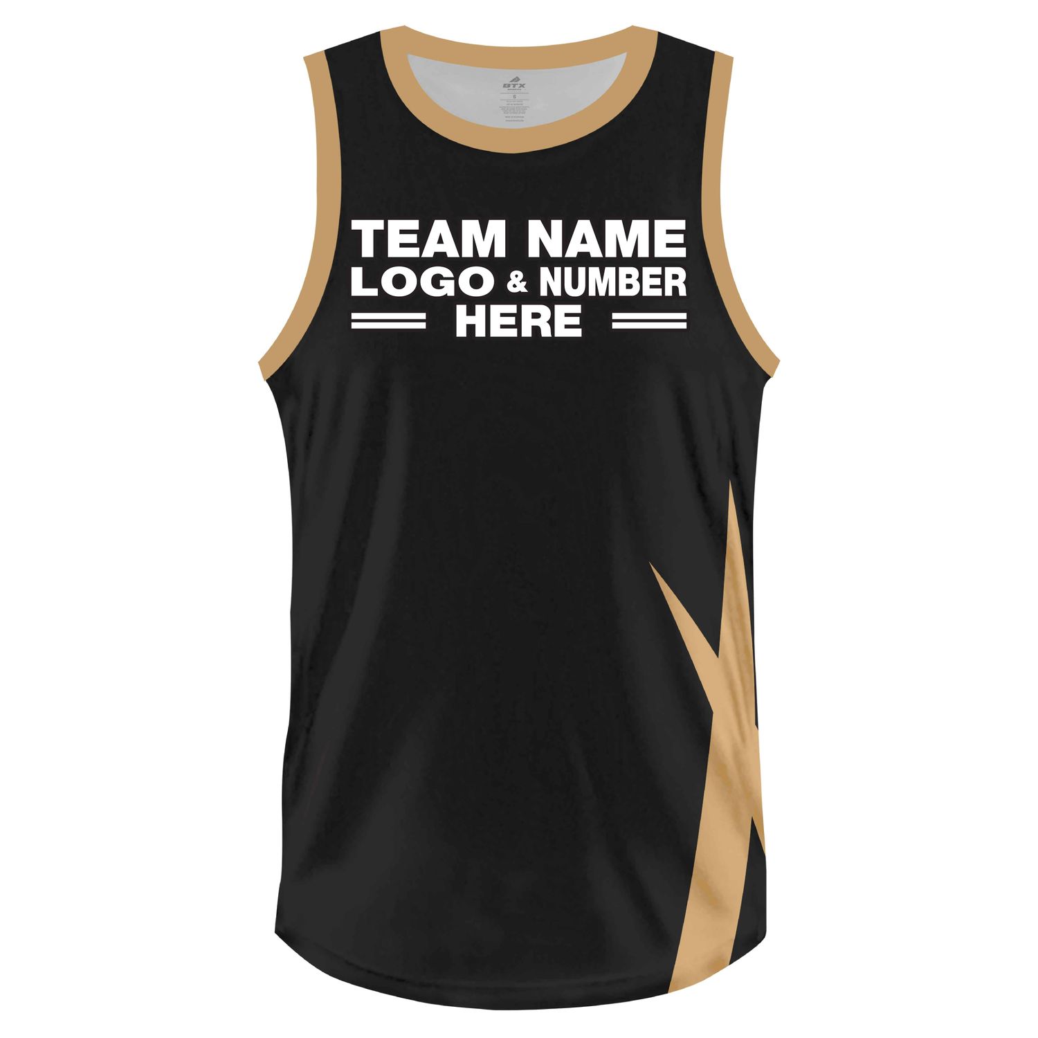 Custom Fully Sublimated X Pattern Black Gold Performance Basketball Uniform Jersey 23157