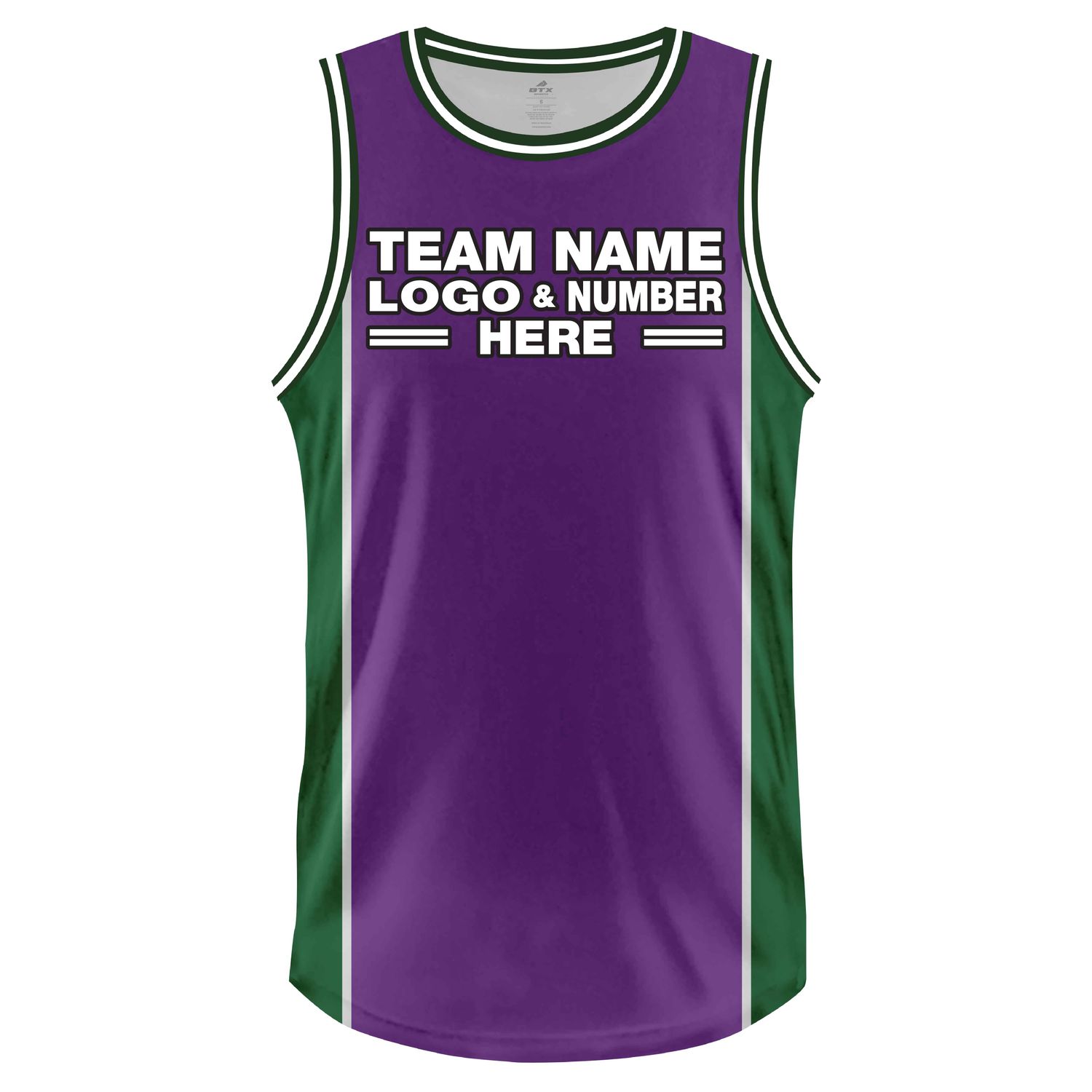 Custom Fully Sublimated Essential Five Pattern Purple Green Performance Basketball Uniform Jersey 23177