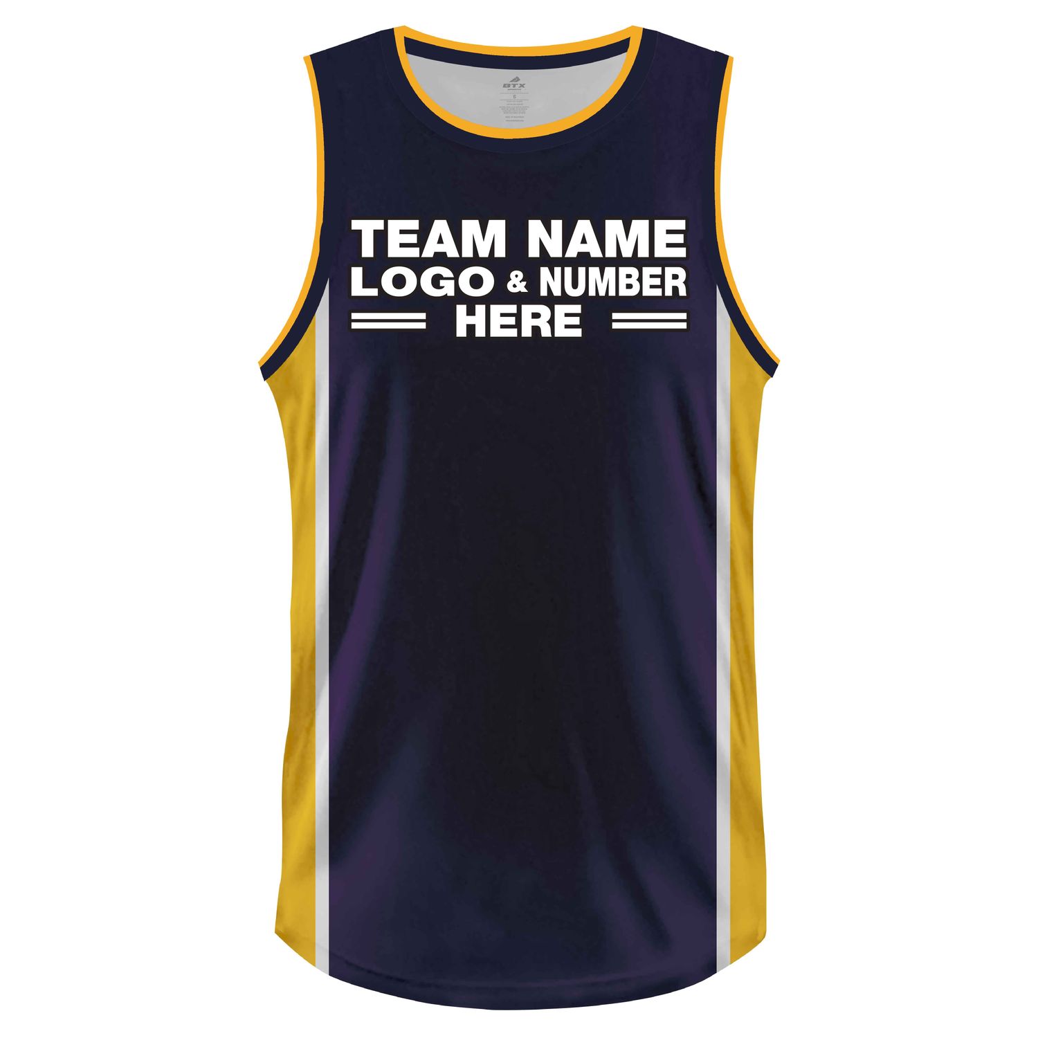 Custom Fully Sublimated Essential Seven Pattern Purple Yellow Performance Basketball Uniform Jersey 23327