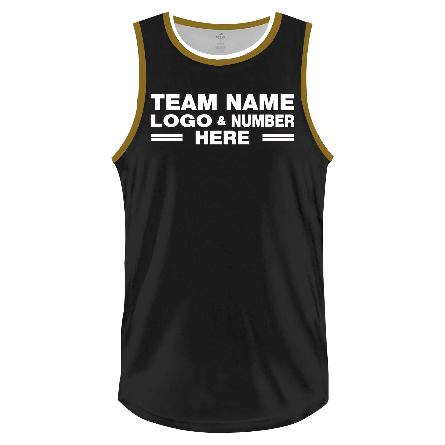 Custom Fully Sublimated Solid Fourteen Pattern Black Gold Performance Basketball Uniform Jersey 23307