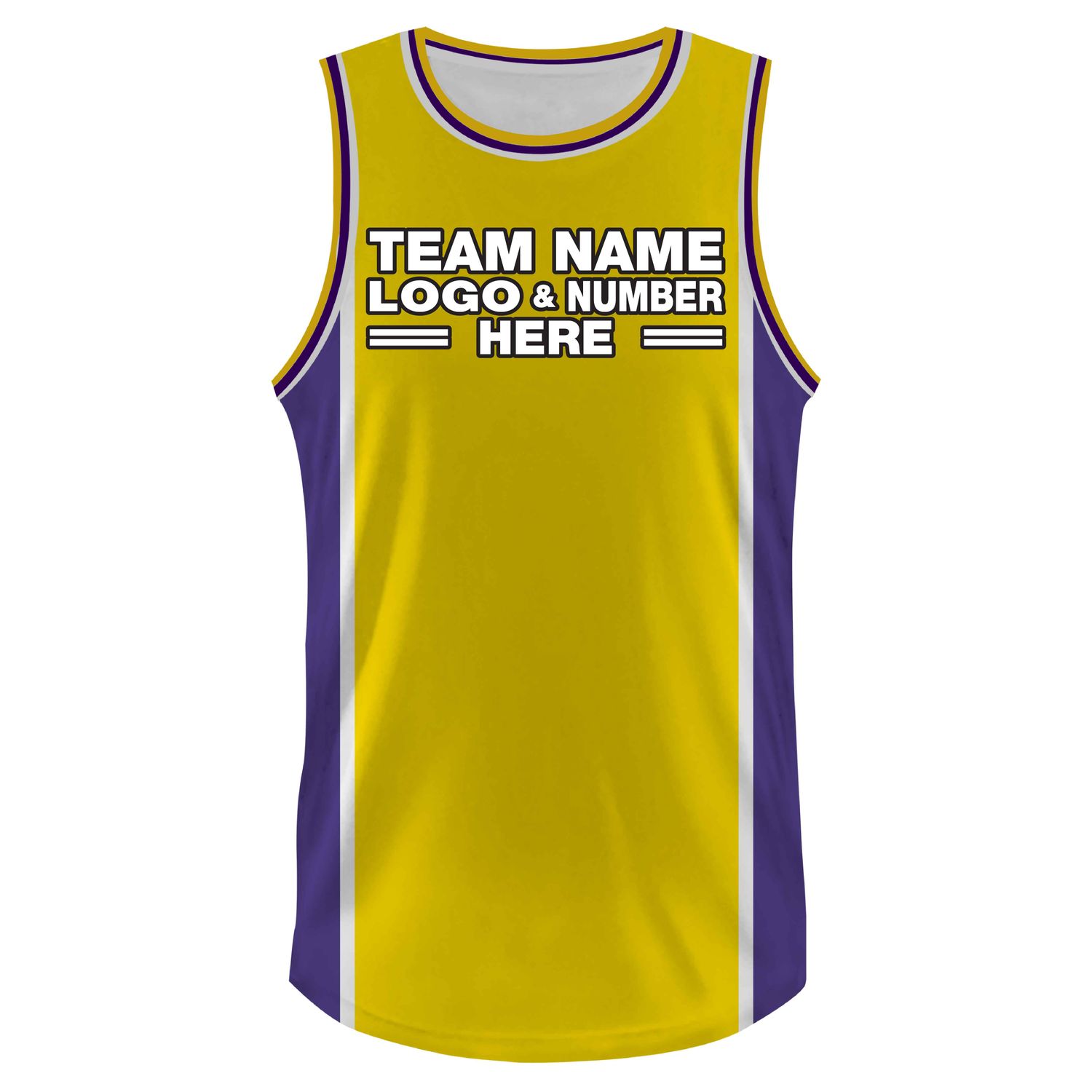 Custom Fully Sublimated Essential Six Pattern Yellow Purple Performance Basketball Uniform Jersey 23317