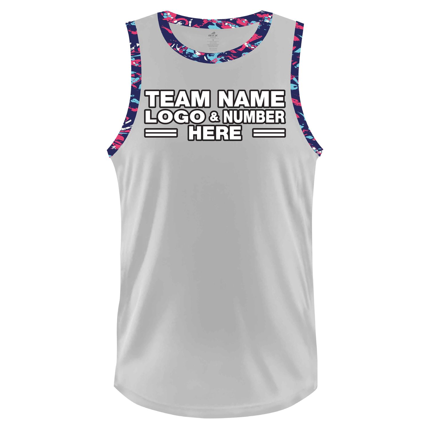 Custom Fully Sublimated Tangled Pattern White Purple Pink Teal Performance Basketball Uniform Jersey 23527