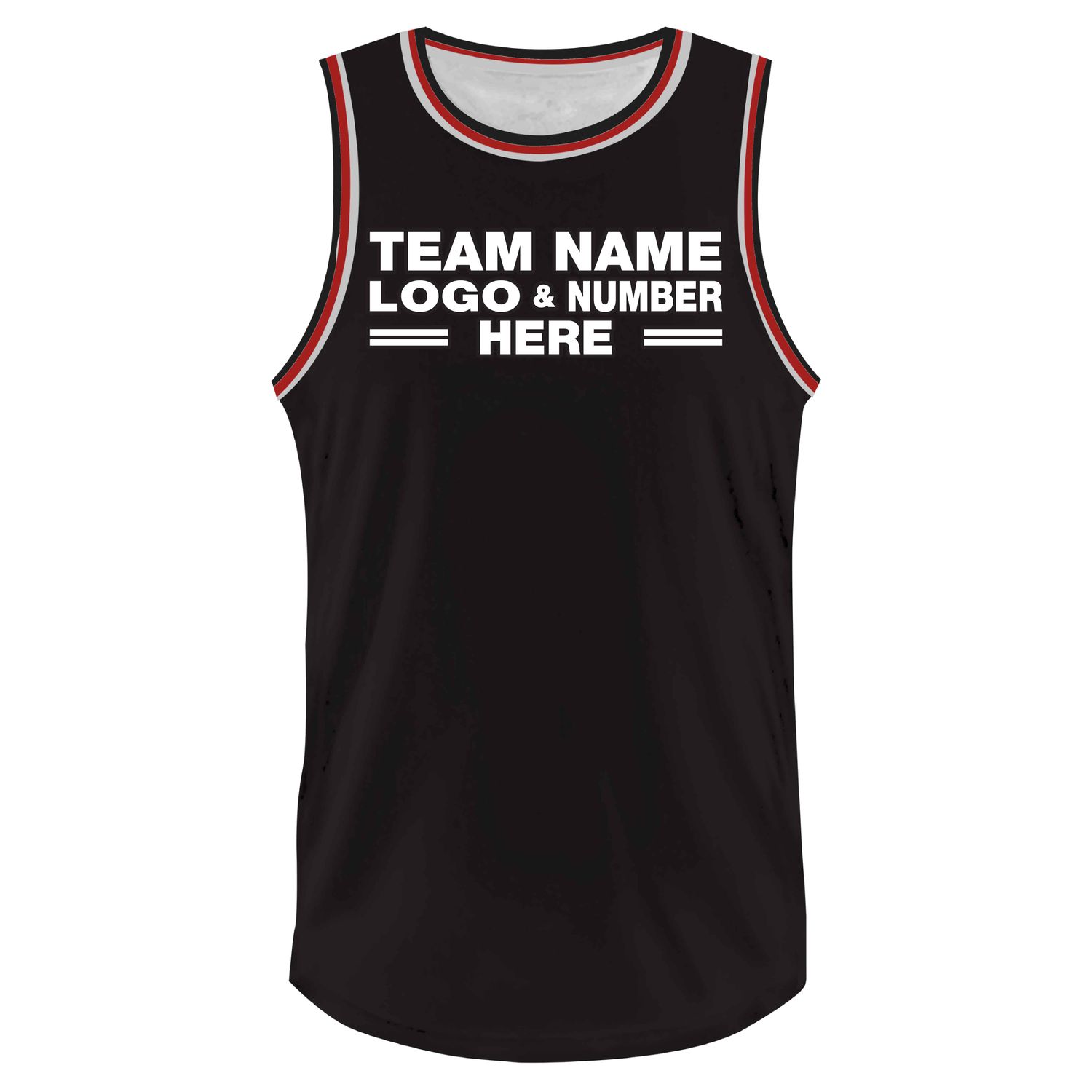 Custom Fully Sublimated Tenue Six Pattern Black White Red Performance Basketball Uniform Jersey 23417