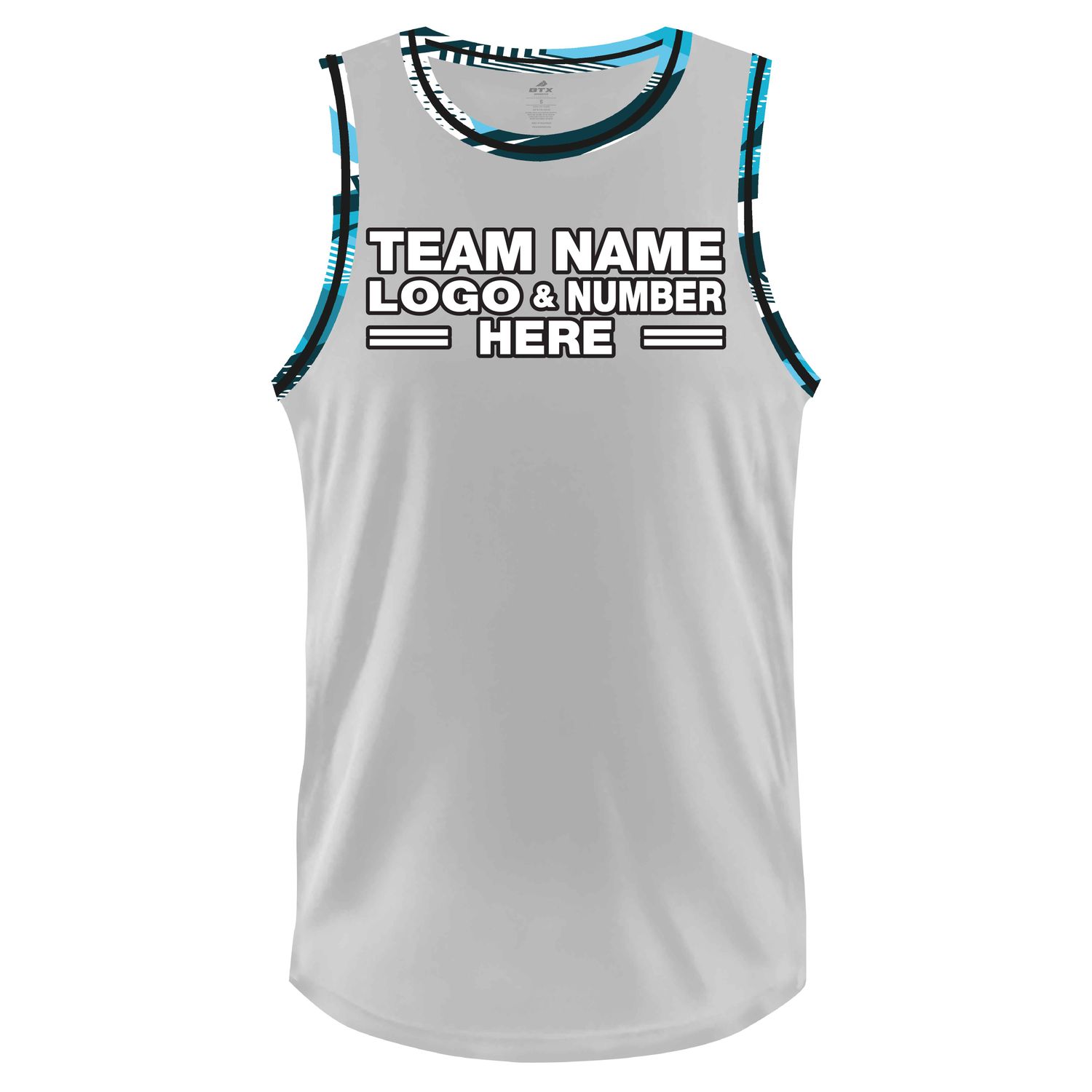 Custom Fully Sublimated Chip Six Pattern Black Blue Performance Basketball Uniform Jersey 23507