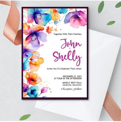 Colourful Flat Card