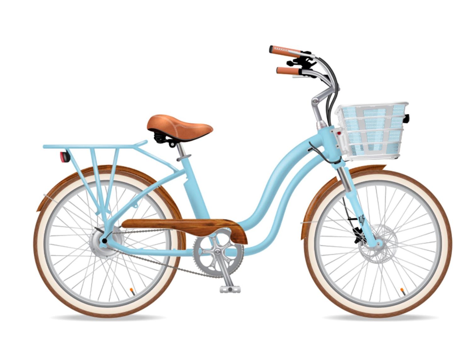 EBC Model S - Island Blue, Wood Fenders