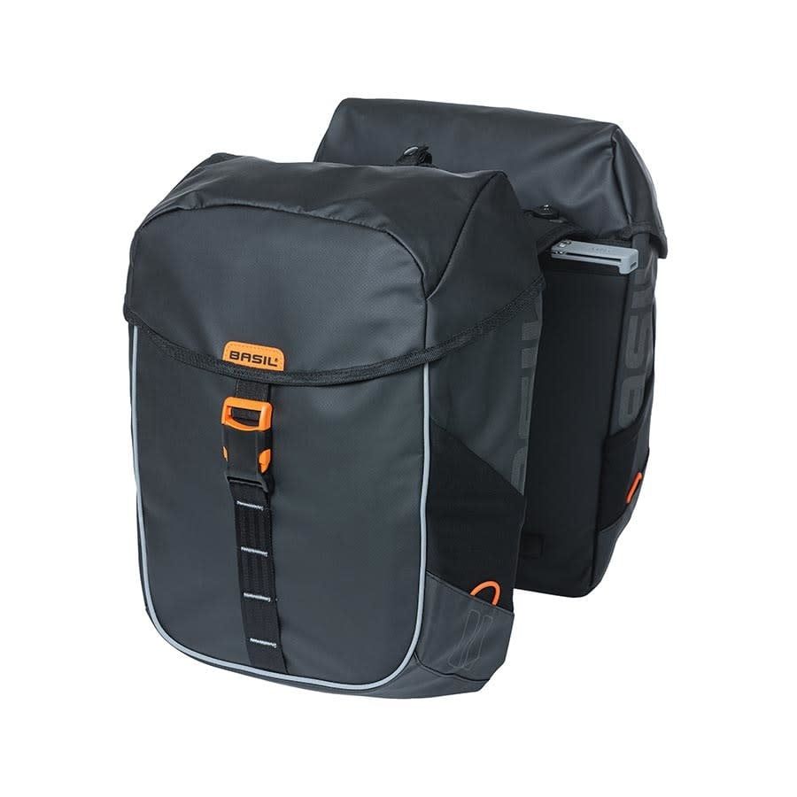 Basil - Miles MIK, Pannier, 34L, Black/Orange