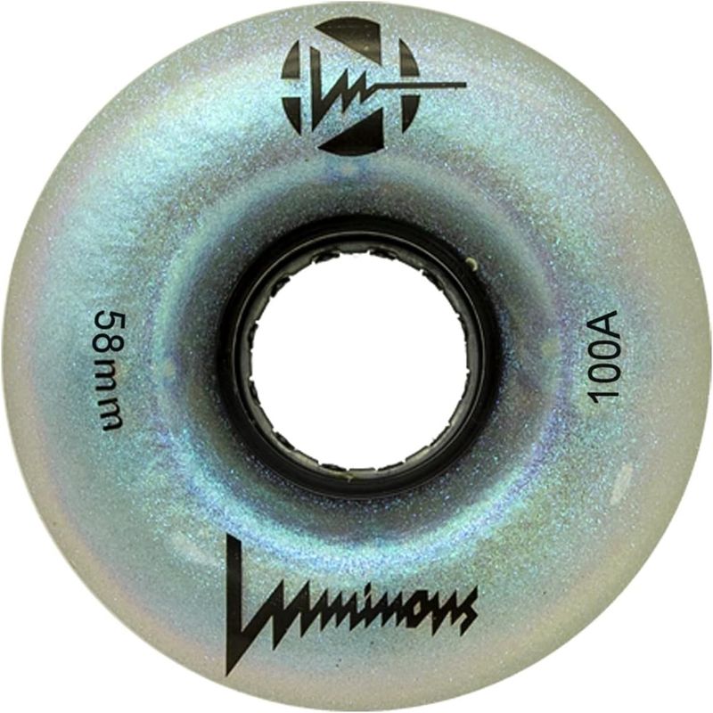 Luminous Quad Wheels Black Pearl Glitter 58mm 100A 8PACK