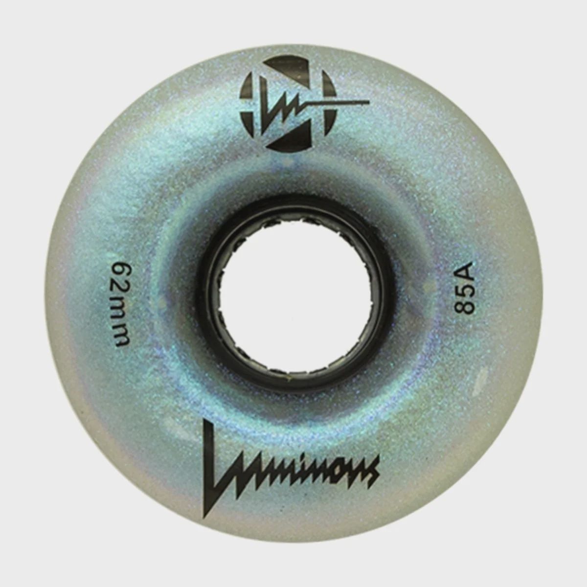 Luminous Quad Wheels Black Pearl Glitter 58mm 100A 8PACK, SIZE &amp; HARDNESS: 62MM 85A