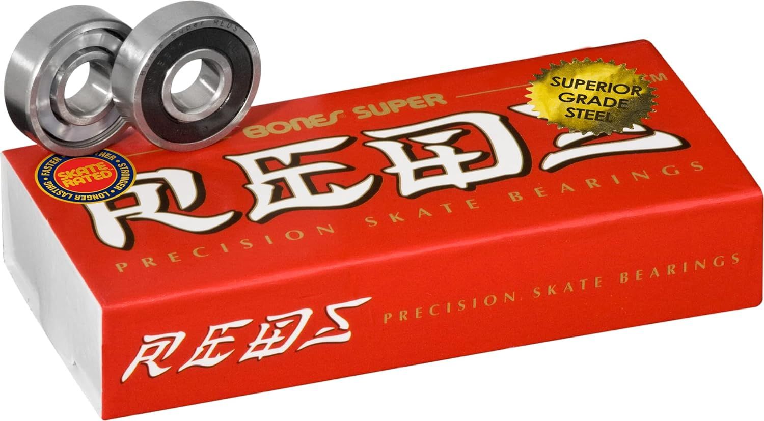Bones Super REDS Bearings 8mm 16 Pack