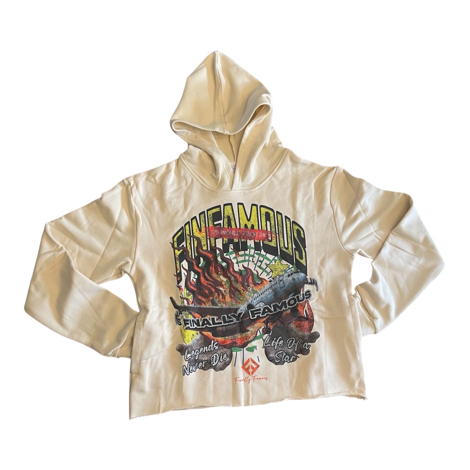 Fin Famous WorldTour Hoodie &quot;VANILLA CREAM&quot;
