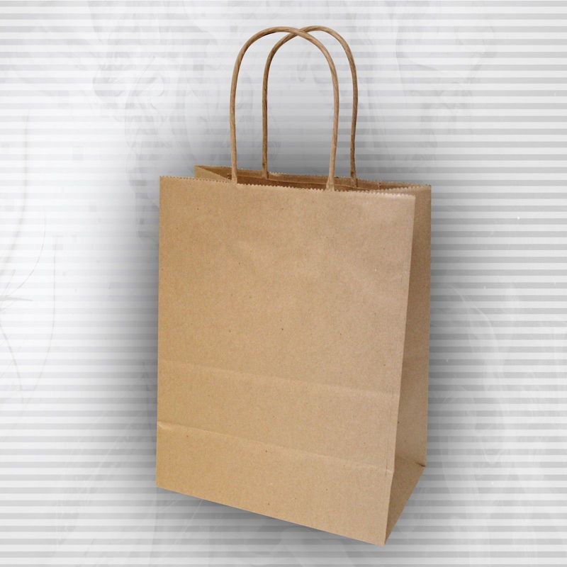 BROWN CRAFT BAGS 8"X4.75"X10"