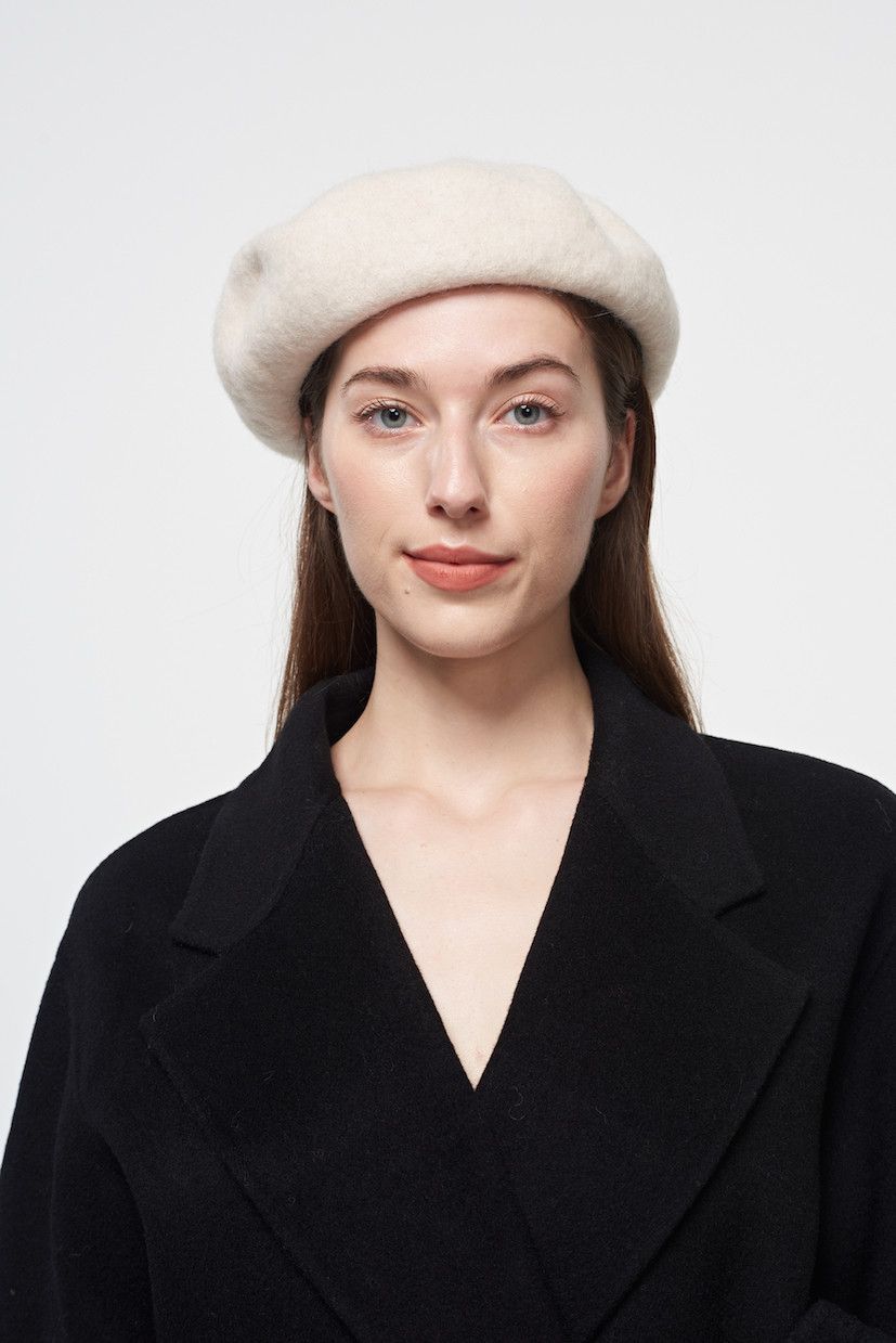 CAP068-BERET Creme