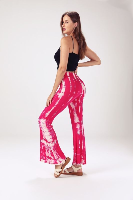 Tie Dye Leggings - Fuchsia