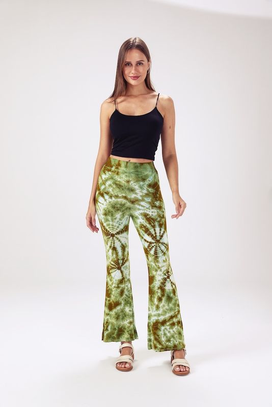Tie Dye Leggings - Green