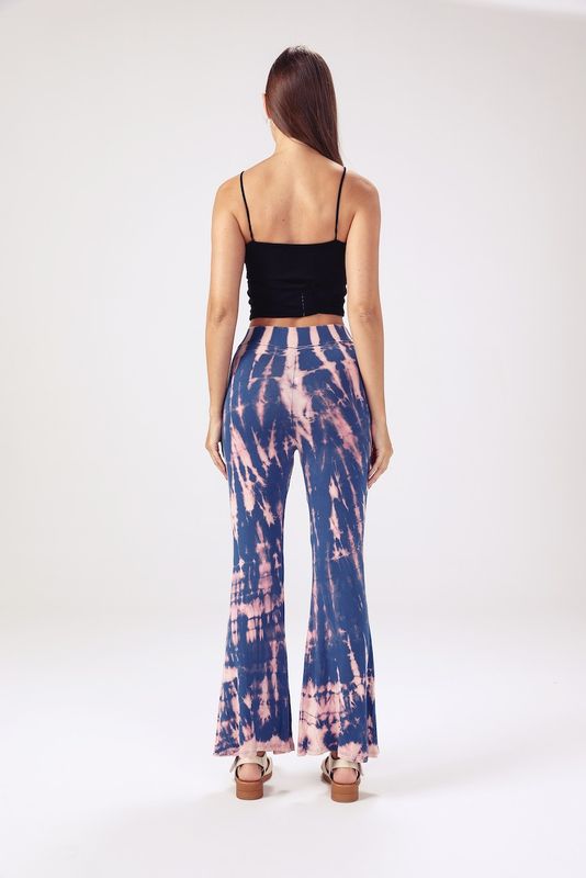 Tie Dye Leggings - Blue-Pink