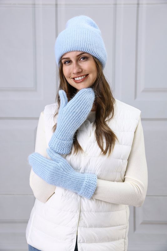 Hat Mitten Set -118 Baby Blue