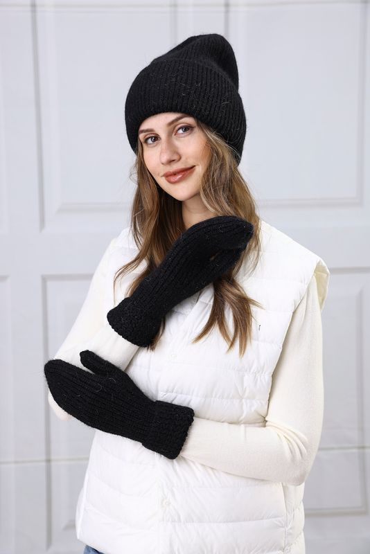 Hat Mitten Set -118 Black