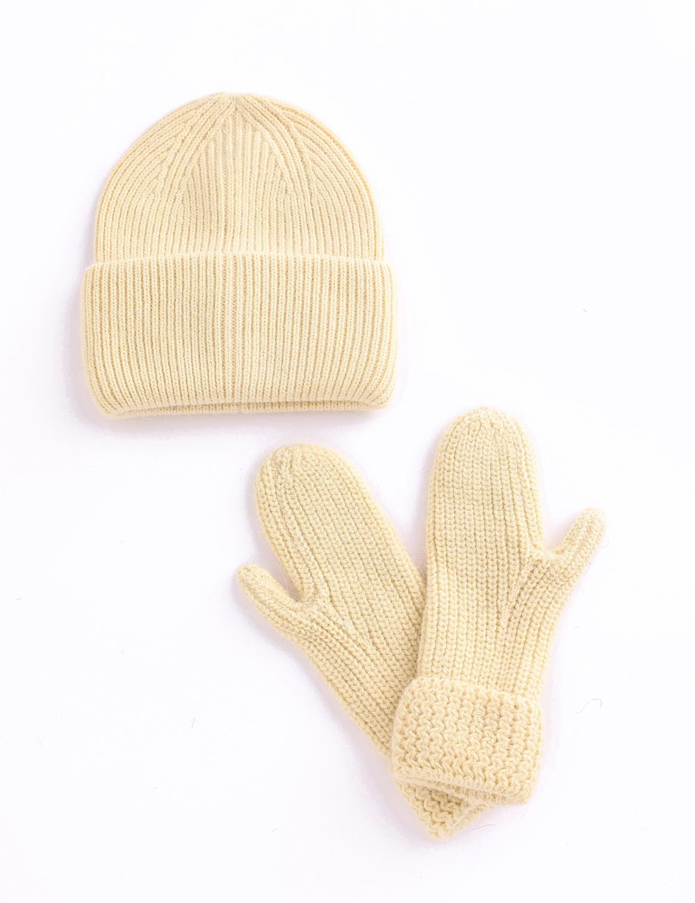 Hat Mitten Set -118 Creme